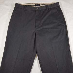 Dockers D3 Classic Fit Men's 38x34 Charcoal Gray Dress Pants Flat Front